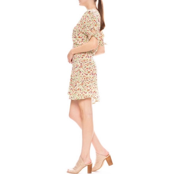 FAITHFUL THE BRAND MARIANNE MINI DRESS BASTILLE PRINT BY ANTHROPOLOGIE SIZE 10 - Picture 4 of 14